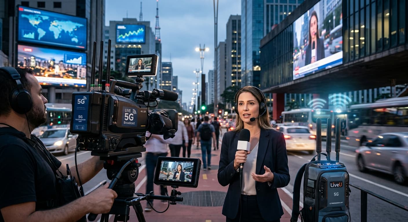 O telejornalismo e o uso da tecnologia 5G.